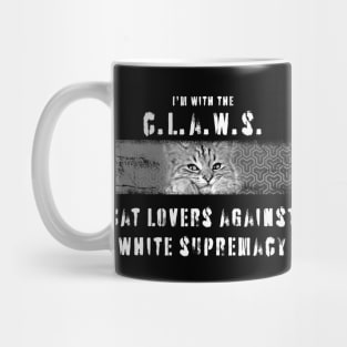 Claws: cat lovers against white supremacy Mug